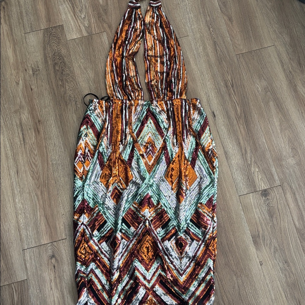 Fashion Nova Multicolor Sequin Dress - Picture 6 of 6